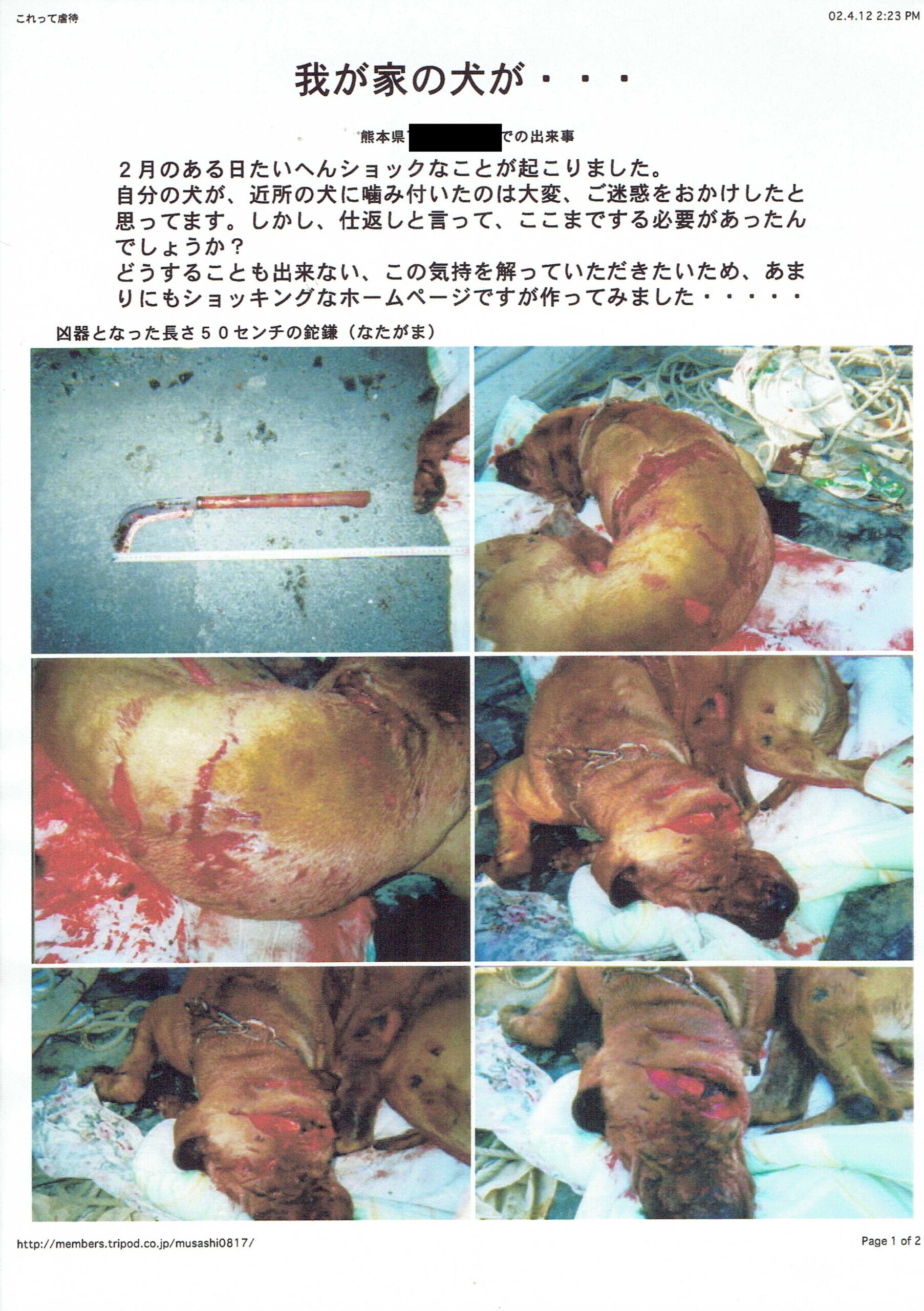 保護中: 犬への仕返し_2002年4月