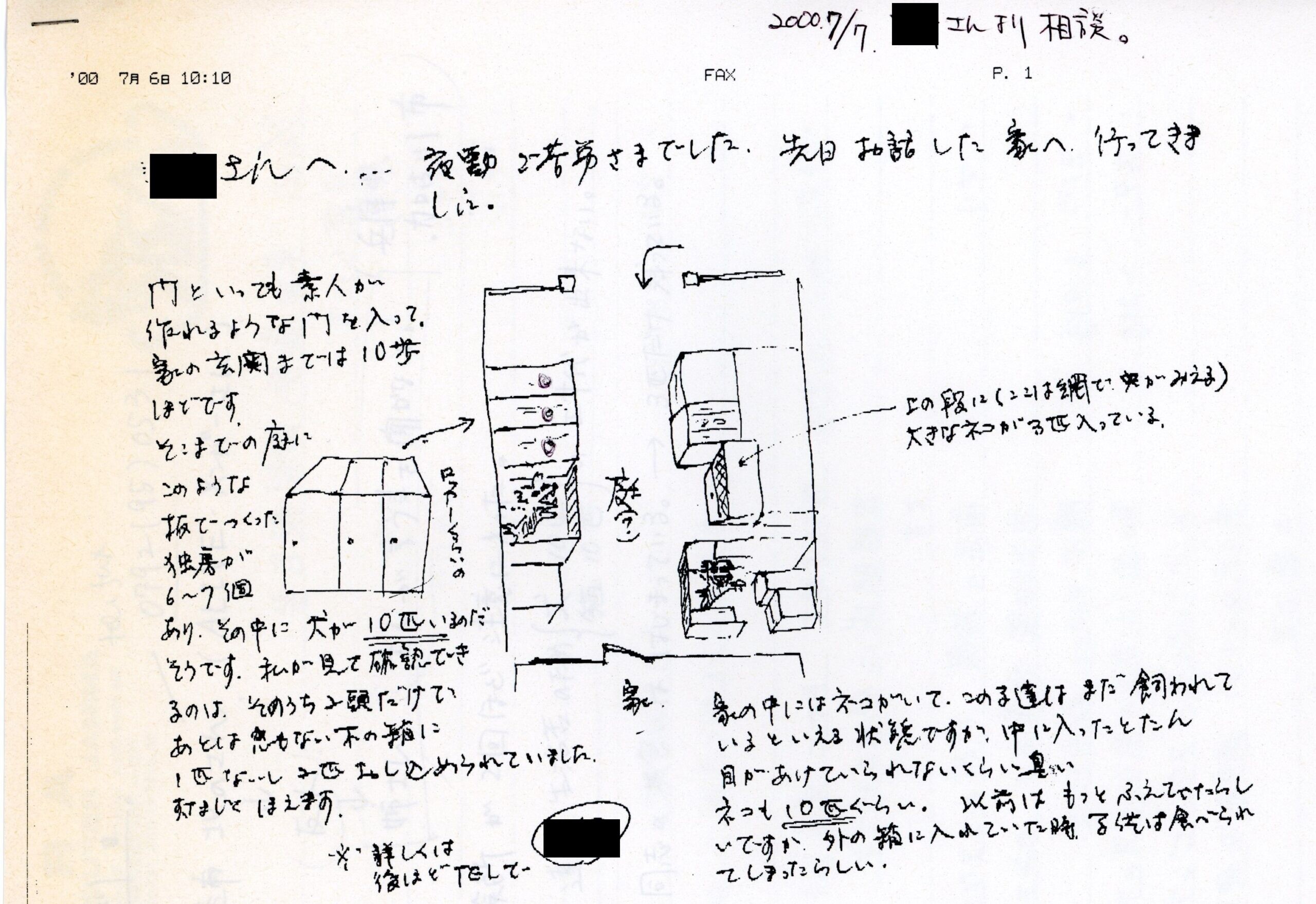 保護中: 多頭飼育者（加古川市）_2000年7月