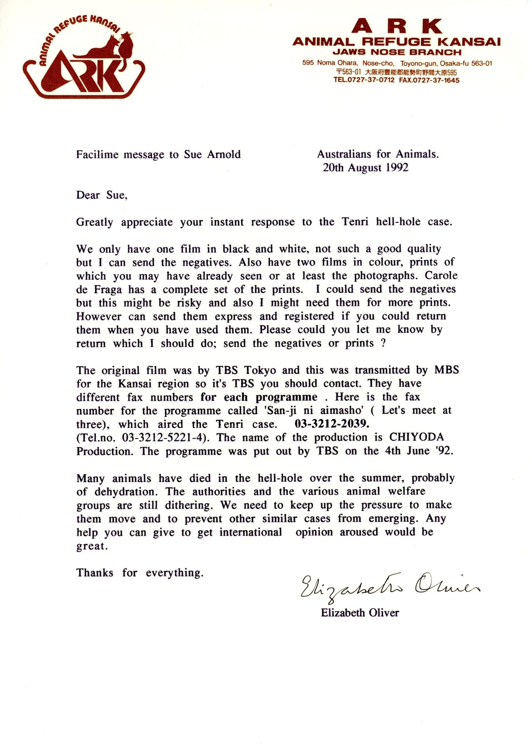 Communication with Sue